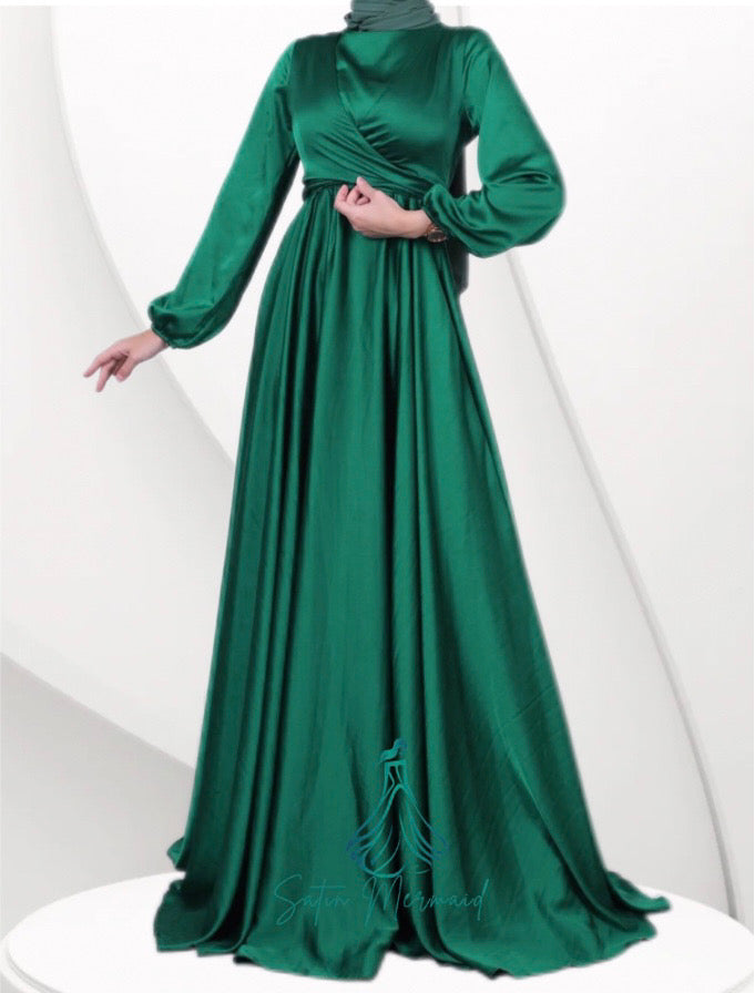 Modest Satin Gown
