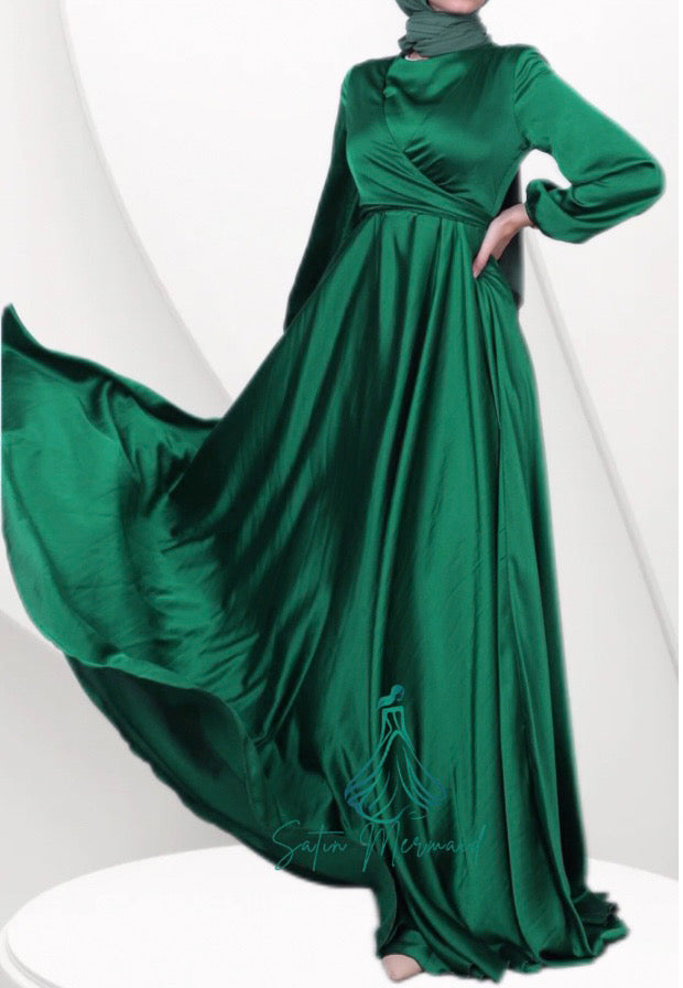 Modest Satin Gown