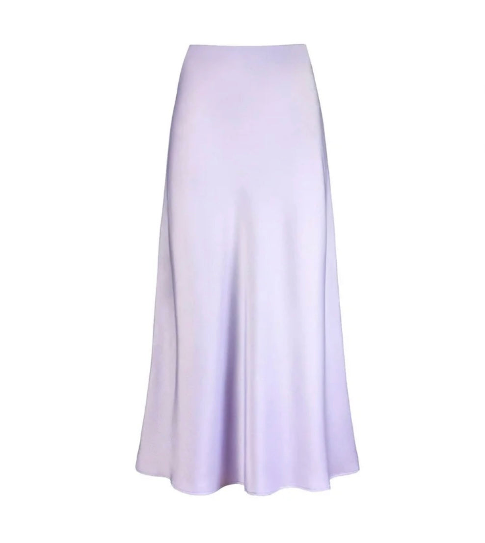 A Line Satin Skirt