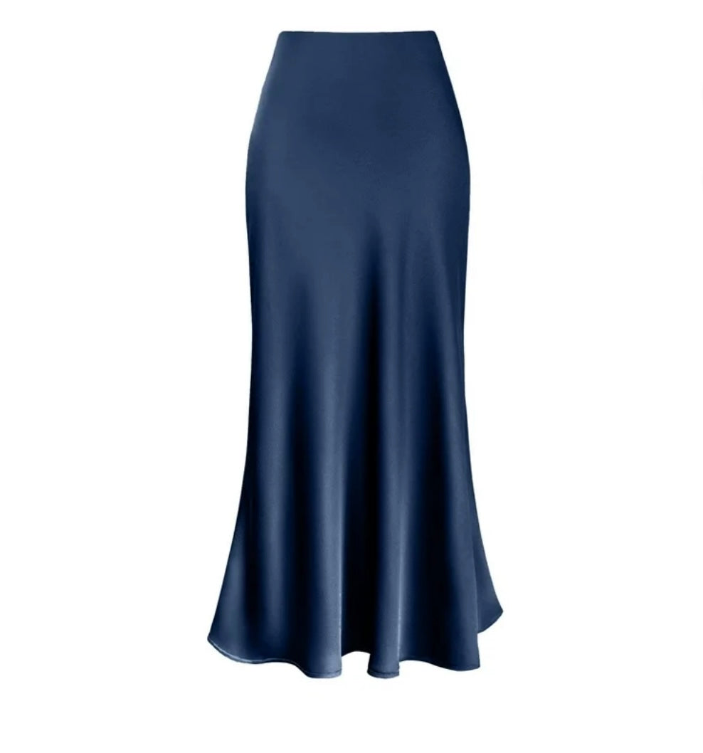 A-Line Satin Skirt