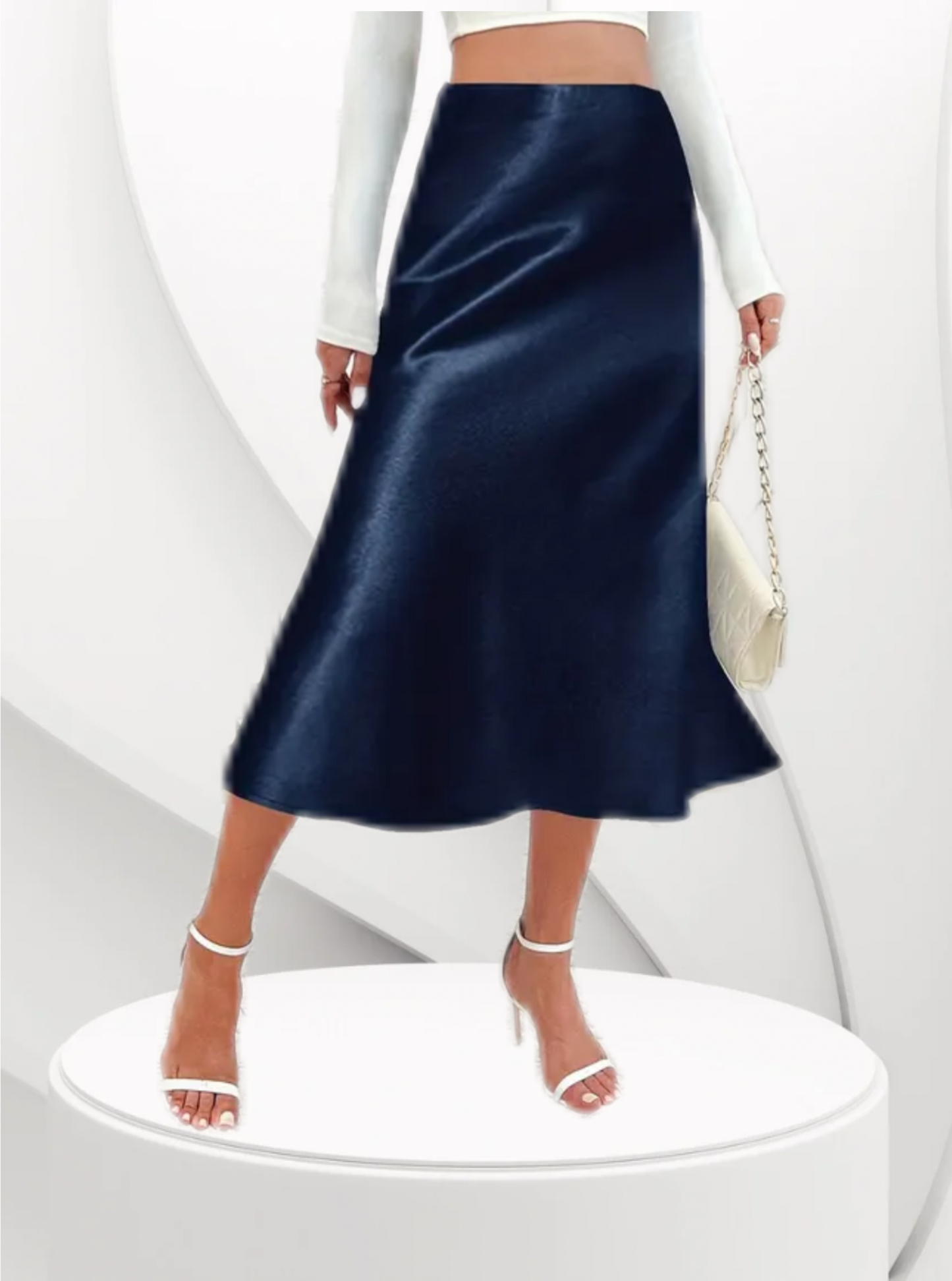 A-Line Satin Skirt