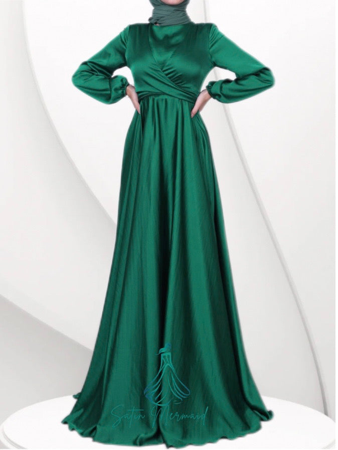 Modest Satin Gown