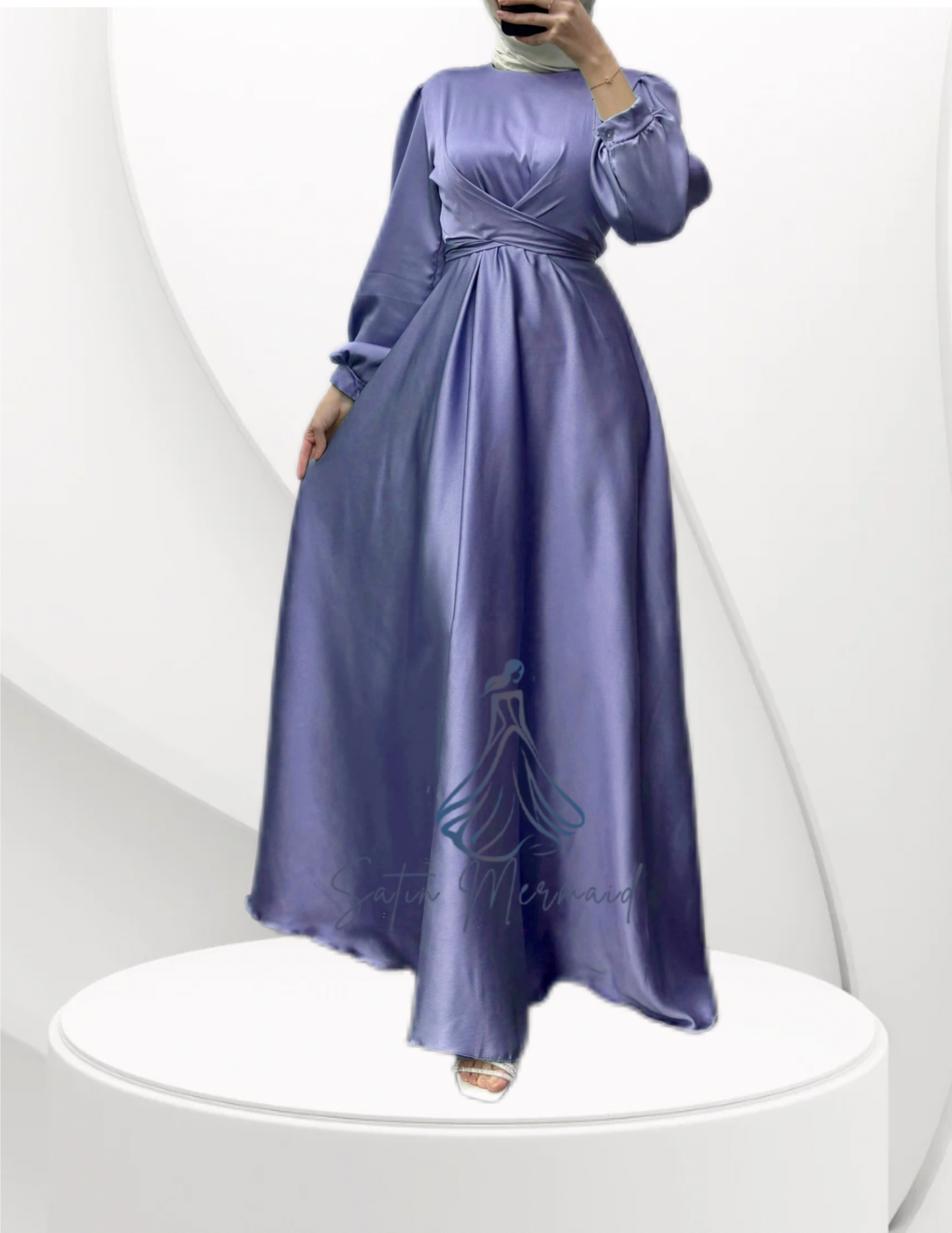 Modest Satin Gown