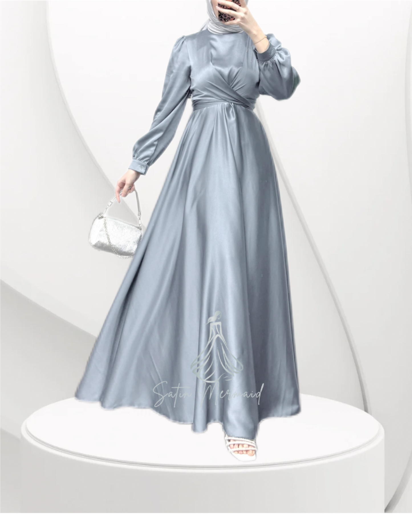 Modest Satin Gown