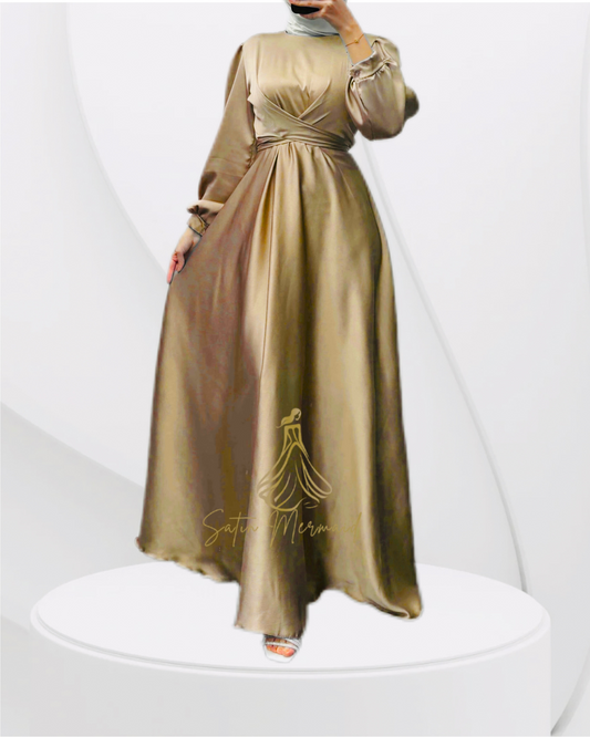 Modest Satin Gown