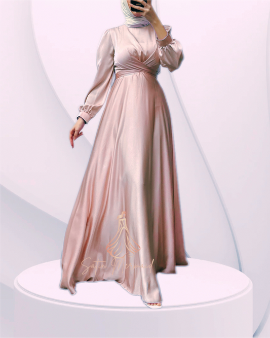 Modest Satin Gown