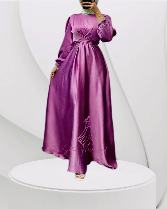 Modest Satin Gown